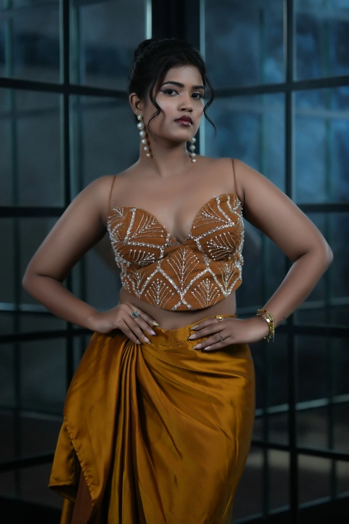 Amber Beadwork & Baroque Pearl Grace